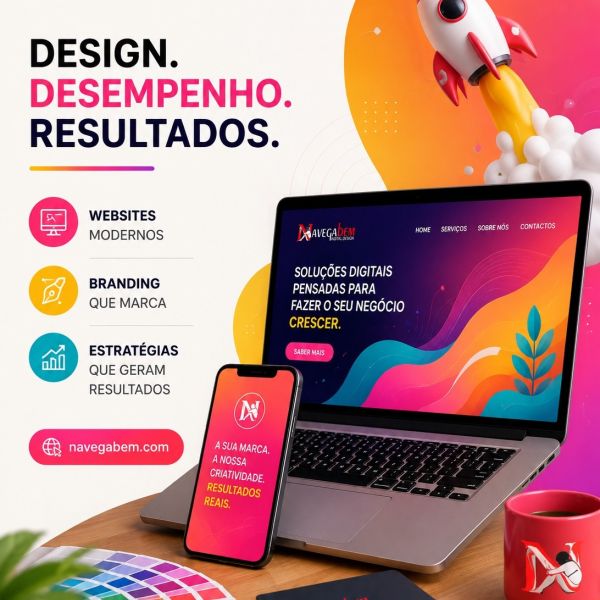 Cada detalhe conta quando o objetivo é fazer crescer um negócio. 
Desenvolvemos websites, branding e estratégias digitais que unem design, desempenho e resultados. 
Se procura uma presença online profissional, estamos prontos para ajudar. 

👉 navegabem.com 

#webdesign #branding #marketingdigital #empresas #navegabem