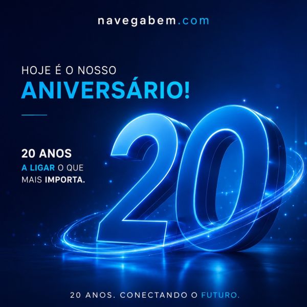 🇵🇹 20 ANOS A LIGAR O QUE MAIS IMPORTA 💙

Hoje celebramos 20 anos de história, evolução e muitas ligações criadas ao longo do caminho.
Duas décadas a acompanhar a tecnologia, a inovar e, acima de tudo, a aproximar pessoas através de soluções de Internet, Televisão e Telefone.
Este aniversário também é de todos os que fizeram e continuam a fazer parte da nossa história — clientes, parceiros e equipa. Obrigado pela confiança ao longo destes 20 anos!
Olhamos para o futuro com a mesma vontade de continuar a evoluir, inovar e a estar cada vez mais próximos.
20 anos depois, continuamos ligados ao que realmente importa. 🚀

🇬🇧 20 YEARS CONNECTING WHAT MATTERS MOST 💙

Today we celebrate 20 years of history, growth and countless connections built along the way.
Two decades keeping pace with technology, innovating and, above all, bringing people closer through Internet, Television and Telephone solutions.
This anniversary also belongs to everyone who has been and continues to be part of our journey — our customers, partners and team. Thank you for your trust throughout these 20 years!
We look to the future with the same determination to keep evolving, innovating and staying closer than ever.
20 years later, we’re still connected to what truly matters. 🚀
.
#navegabemwebdesign #20years #anniversary #technology #internet #connectivity #madeira