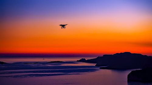 Drone at Sunset