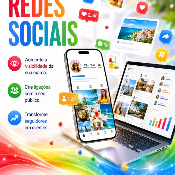 As redes sociais aproximam a sua marca dos seus clientes.
Criamos conteúdos e estratégias que aumentam a visibilidade, o envolvimento e a notoriedade da sua empresa.

Social media brings your brand closer to your customers.
We create content and strategies that increase visibility, engagement and brand awareness.

🌐 navegabem.com

#redessociais #socialmedia #marketingdigital #branding #negociosonline