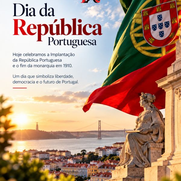 🇵🇹 5 de Outubro | Implantação da República Portuguesa
Hoje assinalamos uma data marcante da nossa História. A 5 de outubro de 1910, foi proclamada a República Portuguesa, colocando fim à monarquia e iniciando uma nova etapa na história de Portugal.
Um dia para recordar o nosso passado, valorizar a nossa história e celebrar Portugal. 
Feliz Dia da República!

#5deoutubro #diadarepublica #portugal #republicaportuguesa #navegabem
